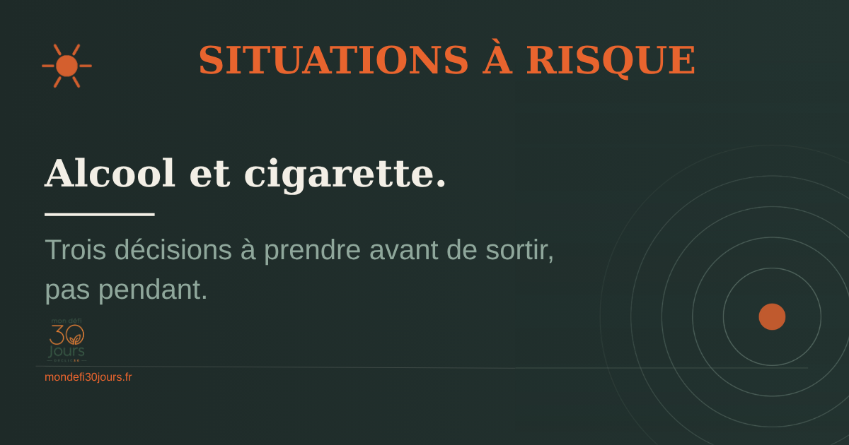 Le premier verre est l'un des déclencheurs les plus puissants de l'arrêt du tabac. Trois décisions à prendre a