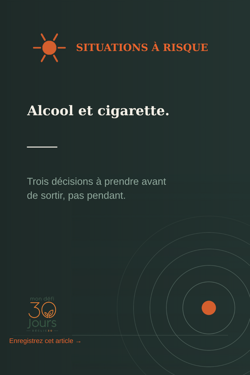 Le premier verre est l'un des déclencheurs les plus puissants de l'arrêt du tabac. Trois décisions à prendre a