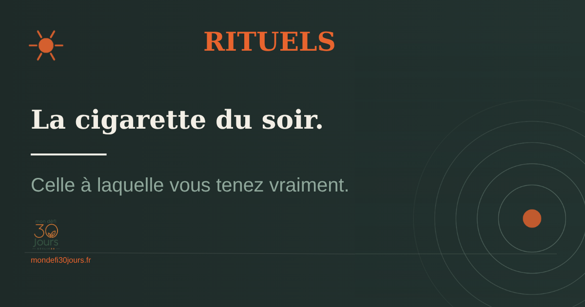 La cigarette du soir n'est pas un automatisme : elle marque une frontière et fait office de récompense. Pourqu