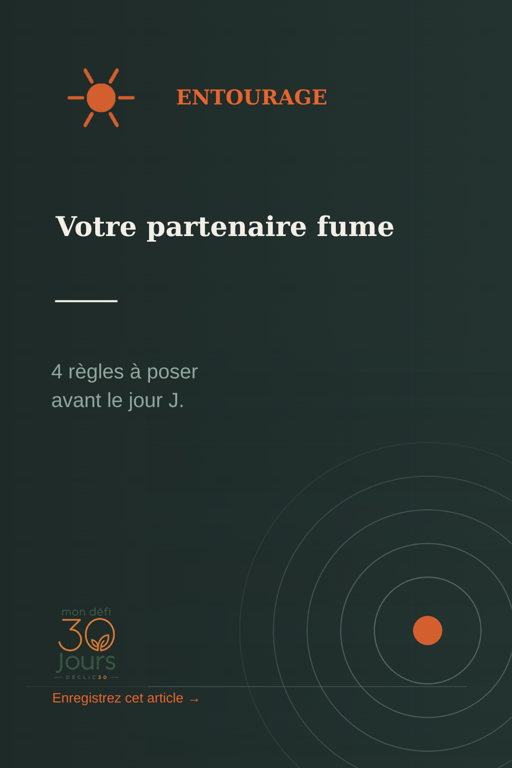 Quand votre partenaire fume encore — les 4 règles