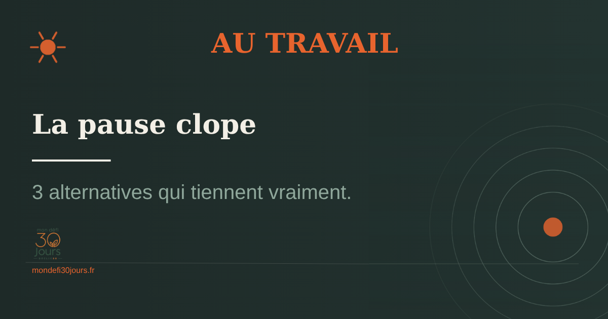 Pause clope au travail : 3 alternatives anti-stress qui marchent