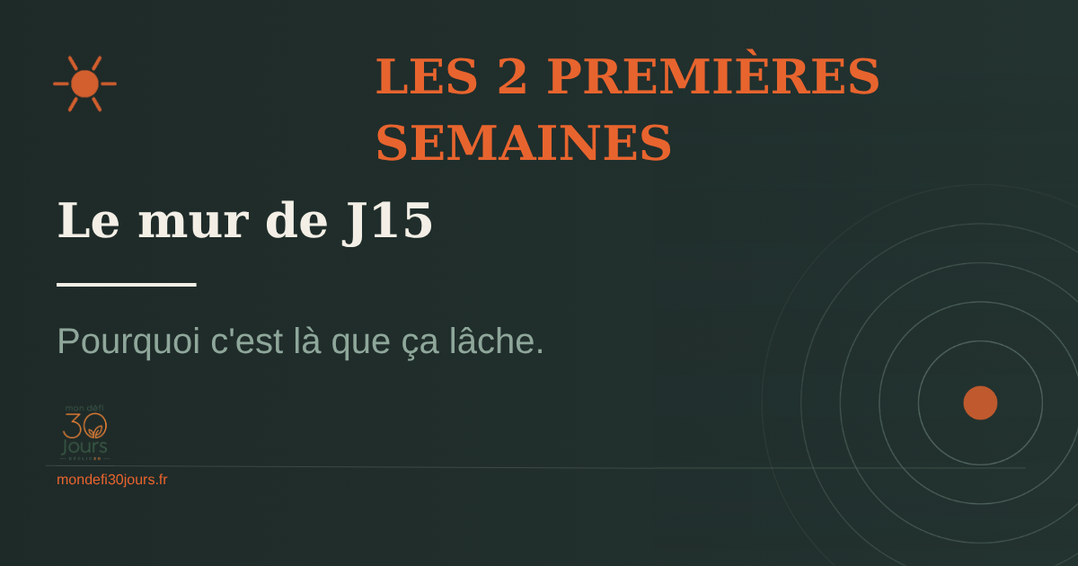 Pourquoi la plupart des tentatives échouent dans les deux premières semaines