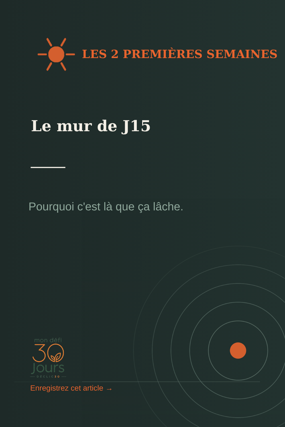 Pourquoi la plupart des tentatives échouent dans les deux premières semaines