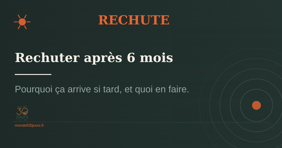 Rechute tabac après 6 mois : pourquoi ça arrive et comment ne pas tout perdre
