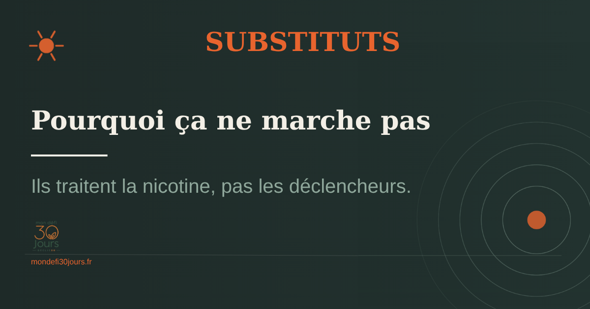 Pourquoi les substituts nicotiniques ne marchent pas pour tout le monde
