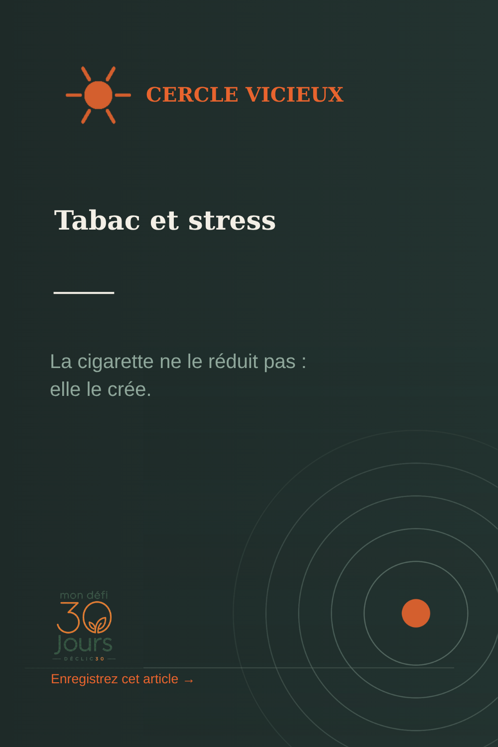 Tabac et stress — le cercle vicieux